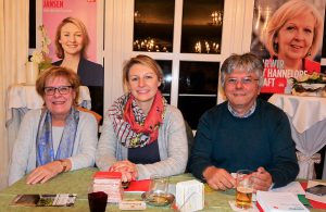 vlnr. Eleonore Keller, Vorsitzende SPD Ortsverein Kornelimünster, Daniela Jansen, MdL, Ladislaus Hoffner, Vorsitzender SPD Ortsverein Walheim